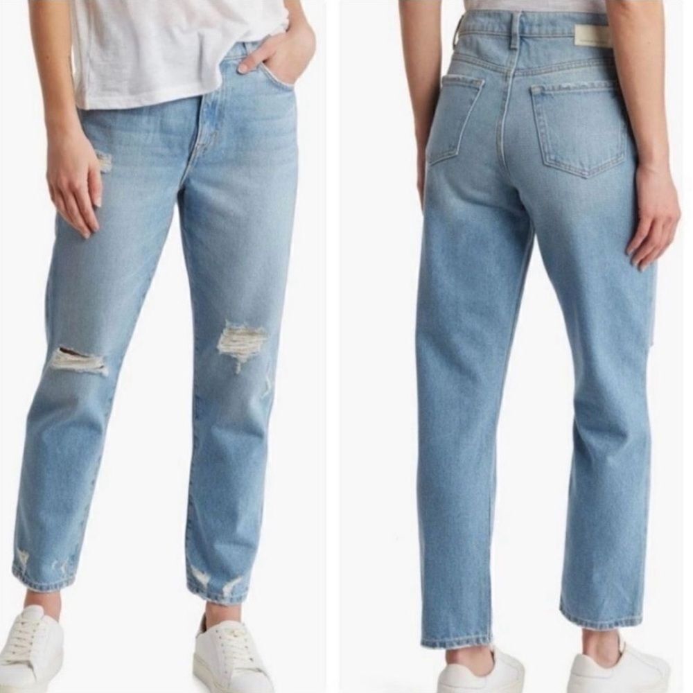 CURRENT ELLIOTT | Light Blue Distressed Straight Leg Jeans Women’s Size 29 (8)